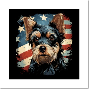 Patriotic Yorkshire Terrier Posters and Art